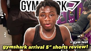 gymshark arrival 5” shorts try on  review  gym test [upl. by Atela]