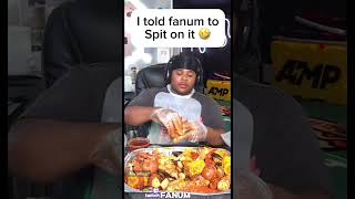 Spit on it 😭 funny fanum fyp fy food mukbang shorts short youtubeshorts youtube video [upl. by Goggin]