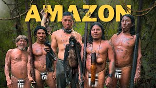 🇪🇨 Hunting amp Eating Giant Monkeys with Amazonian Tribe [upl. by Htyderem720]