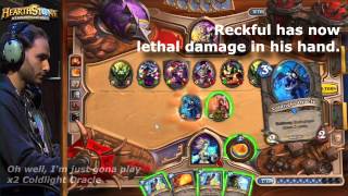 Reckful Lethal Damage Fail RIP  Blizzcon 2013 Hearthstone Invitational [upl. by Ranip]