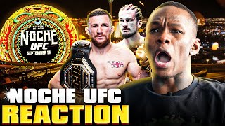 Israel Adesanya Reacts To The UFC Noche Event amp INSANE Sphere Production [upl. by Lengel948]