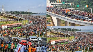 UNE FOULE IMMENSE ACCOMPAGNE LES ÉLÉPHANTS DE CI AU STADE FELICIA FELIX HOUPHOUET BOIGNY [upl. by Gay]