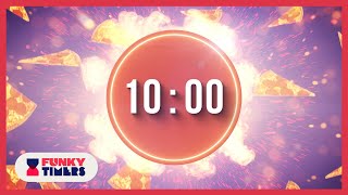 10 Minute Pizza Bomb Countdown Timer with Music [upl. by Ahsikal]