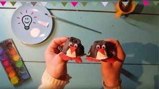 Bastelanleitung  Pinguine aus Eierkarton [upl. by Mun408]