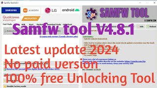 Samfw Frp Tool Latest Update 2024  Samfw Tool V481 [upl. by Leiuqeze812]