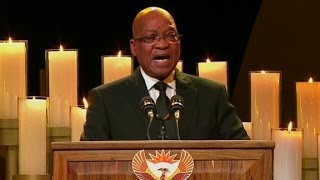 Zuma sings controversial song at Mandela funeral [upl. by Diane]