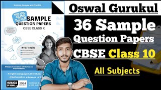 Oswal Gurukul 36 Sample Question Papers CBSE Class 10 Exam 2024  All Subject  Detailed Review [upl. by Weintrob880]