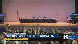 Tempers flare during Hernando County school board meeting over controversial Disney film [upl. by Wehttan]