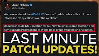 Diablo 4  Patch Notes Update amp Nightmare Dungeons [upl. by Palmer]