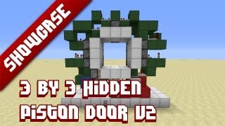 Minecraft Showcase  Fasterbetter 3x3 hidden piston door [upl. by Damahom789]