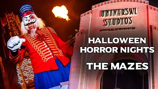 Experiencing Halloween Horror Nights Newest Mazes LIVE [upl. by Lajes]