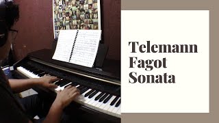 G P Telemann Bassoon  Fagot sonata in Fa minor  Piano accompaniment [upl. by Freddie]