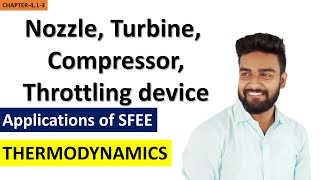 Applications of SFEE  Nozzle  Diffuser  Turbine  Compressor  Throttling Valves [upl. by Waligore]