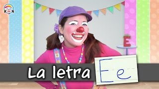 Letra E vocales y abecedario para niños [upl. by Felicio]