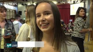 UTV live GCSE Results day Antrim Grammar School 2019 [upl. by Daron364]