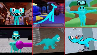 Cyan in different rainbow friends games 🩵 [upl. by Ellekcir]