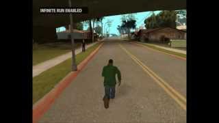 GTA SA Infinite Run Cheat cleo [upl. by Yevette]