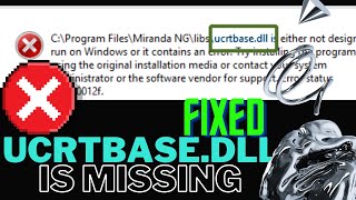 Fixed ucrtbasedll is missing  fix ucrtbasedll error  mingw error errortech [upl. by Norramic]