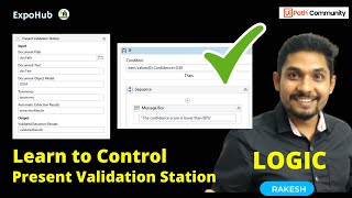 Control Present Valiation Station in UiPath UiPath Document Understanding [upl. by Etteiluj]