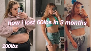 HOW I LOST 60 POUNDS IN 3 MONTHS my weight loss transformation from 201lbs with photos [upl. by Cicely720]