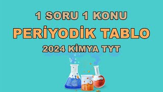 1 Soru 1 Konu  Periyodik Tablo  2024 Kimya TYT Hazırlık [upl. by Nodnahs]