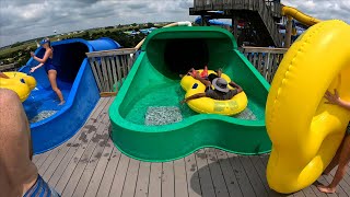 Platypus Plunge  VERY FAST Tube Slide  Raging Waves Waterpark [upl. by Ashelman202]