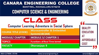 VTU MCES18CS44 Microcontroller amp Embedded systemsRTOSampIDE in Embedded System DesignRTOSM5 L2 [upl. by Arela684]