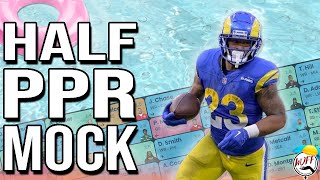 2024 Half PPR Fantasy Football Mock Draft  12team league [upl. by Enorel76]