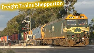 Freight Trains in Shepparton 9306 Tocumwal Freighters [upl. by Fari527]