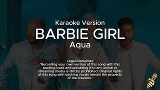 Aqua  Barbie Girl Karaoke Version [upl. by Nivar]