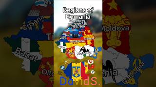 Regions of Romania europe shorts subscribe mapper mapping map geography onlyeducation [upl. by Oicatsana844]