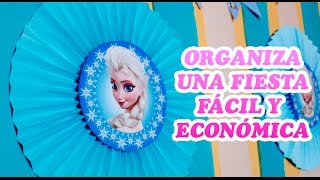 Ideas fáciles y económicas para fiesta de Frozen Disney  Easy ideas for Frozen Disney party [upl. by Southworth]