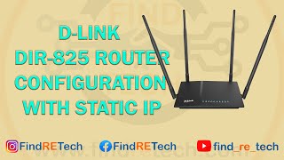 Dlink DIR 825 WiFi Router Configuration Step by Step with Static IP [upl. by Irianat]