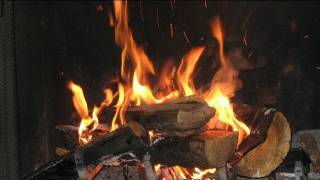 ♥♥ 3 Hours Logs Burning in Fireplace [upl. by Enahsed]