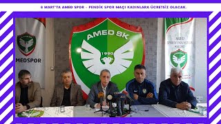 8 Martta Amed SporPendik Spor maçı kadınlara ücretsiz olacak [upl. by Ycal]