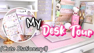 FULL TOUR OF MY DESK cute stationary and more ✨ [upl. by Murdock]