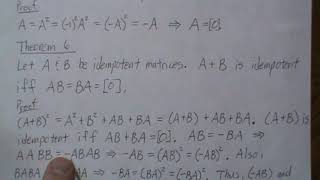 Idempotent Matrices [upl. by Ediva]