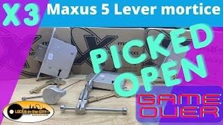 3x Maxus 5 lever BS mortice lock Unboxed picked amp 1 gutted [upl. by Coster331]