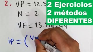 Como calcular la TASA DE INTERES en Interes SIMPLE 2 Ejercicios  2 Metodos [upl. by Alleuqcaj93]