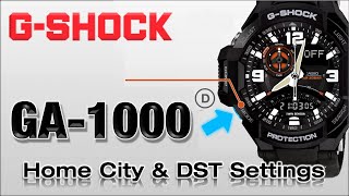 GA1000 GSHOCK Module 5302 quotAdjust Home City Setting amp DSTquot  Easy Tutorial [upl. by Gilly]