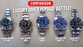 LUXURY DIVER HOMAGE BATTLE 2  PAGANI SAN MARTIN CRONOS LIGE ADDIESDIVE [upl. by Finnegan206]