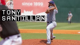 Tony Santillan pitching for the Pensacola Blue Wahoos [upl. by Onitnerolf]