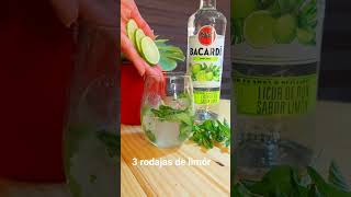 Receta de Mojito con Bacardí Limón bacardi bebidas drink mojito mojitodrink [upl. by Amein]