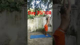 108 days Surya namaskar challenge 35108 Sun salutations challenge for 108 days [upl. by Ardnuaet]