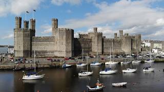 Caernarfon Castle by drone [upl. by Doe]