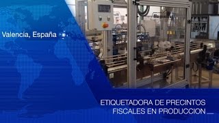 MAQUIENVAS ETIQUETADORA DE PRECINTOS FISCALES EN PRODUCCION [upl. by Pedrick375]