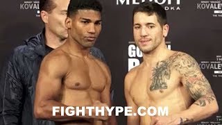 YURIORKIS GAMBOA VS JASON SOSA OFFICIAL WEIGHIN AND FACE OFF [upl. by Eimmot914]