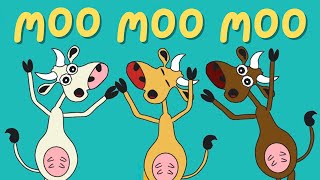 Disco Cow  Moo Moo Moo Dance  Song for Kids [upl. by Noek]