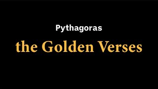 Pythagoras Golden Verses recited in Ancient Greek [upl. by Oicram]