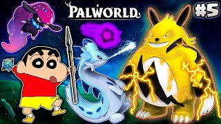 Shinchan vs ultimate pikachu 😱⚡  Palworld tower boss  Shinchan playing palworld 😂  funny game [upl. by Marilee238]